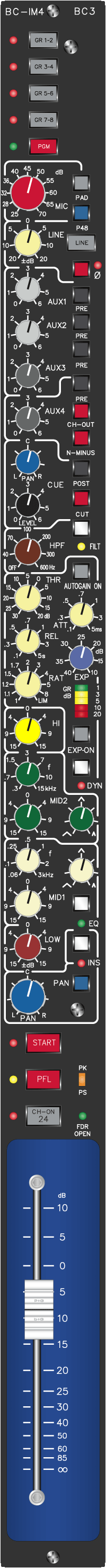 Mono AT Input Module IM4 - Top Plate View